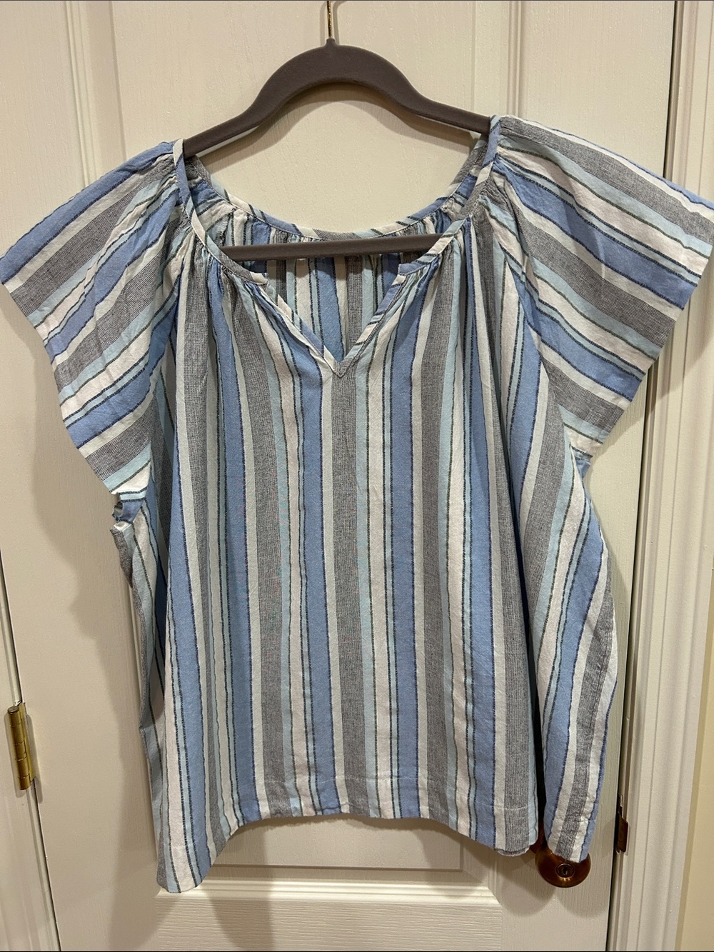 GAP Blue Striped Cotton Top